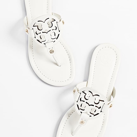 NEW IN BOX TORY BURCH MILLER SANDALS BLEACH - Picture 4 of 12